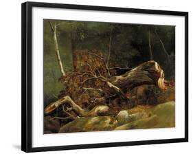 The Fallen Branch, Fontainebleau, C.1816-Achille Etna Michallon-Framed Giclee Print