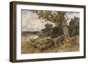 The Fallen Monarch, 1891 (Oil on Canvas)-Keeley Halswelle-Framed Giclee Print