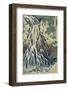 The Falling Mist Waterfall at Mount Kurokami in Shimotsuke Province-Katsushika Hokusai-Framed Art Print