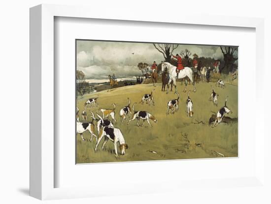 The Fallowfield Hunt, The Check-Cecil Aldin-Framed Premium Giclee Print