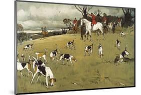 The Fallowfield Hunt, The Check-Cecil Aldin-Mounted Premium Giclee Print