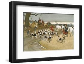 The Fallowfield Hunt, The Death-Cecil Aldin-Framed Premium Giclee Print