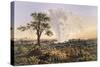 The Falls by Sunrise with the Spray Cloud Rising 1,200 Feet, 1865 (Colour Print)-Thomas Baines-Stretched Canvas