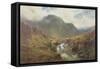 The Falls of Foyers-Alfred De Breanski-Framed Stretched Canvas