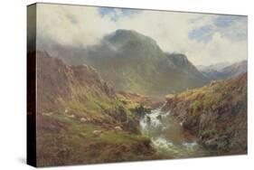 The Falls of Foyers-Alfred De Breanski-Stretched Canvas