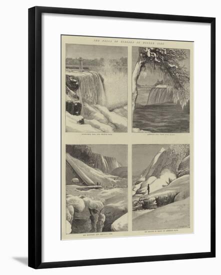 The Falls of Niagara in Winter Time-null-Framed Giclee Print