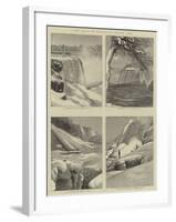 The Falls of Niagara in Winter Time-null-Framed Giclee Print