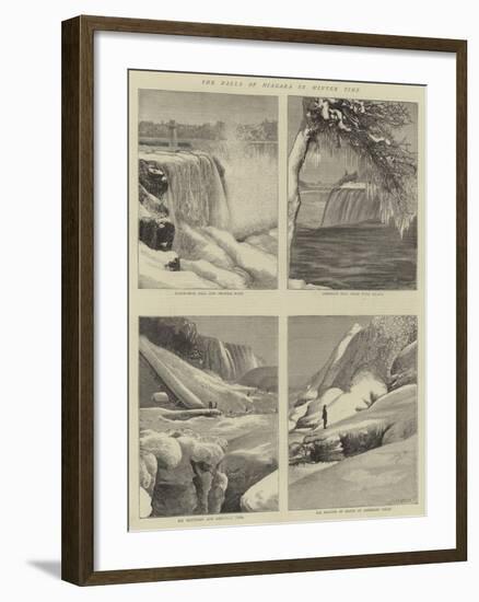 The Falls of Niagara in Winter Time-null-Framed Giclee Print