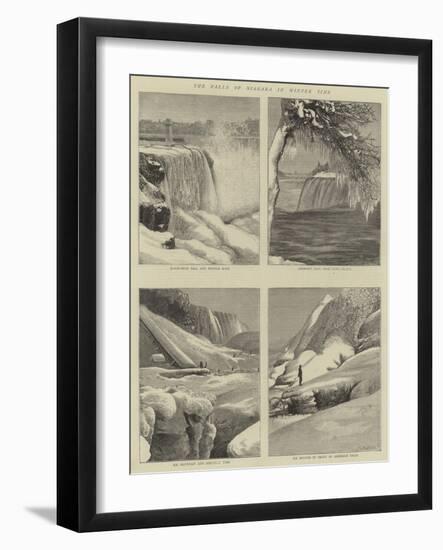 The Falls of Niagara in Winter Time-null-Framed Giclee Print