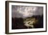 The Falls of Tamahaka, Cherokee County, North Carolina, C.1860-70 (Oil on Canvas)-William Charles Anthony Frerichs-Framed Giclee Print