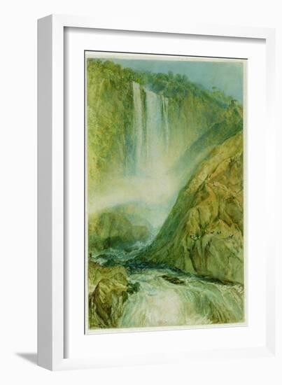 The Falls of Terni, 1817-J. M. W. Turner-Framed Giclee Print