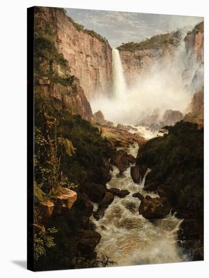 The Falls of the Tequendama Near Bogota, New Granada, 1854-Frederic Edwin Church-Stretched Canvas