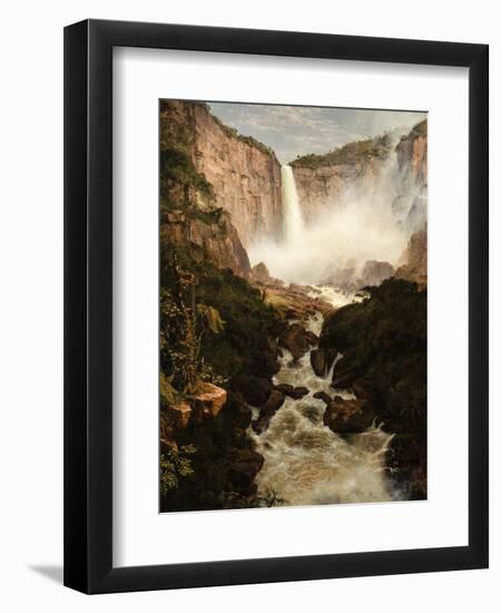 The Falls of the Tequendama Near Bogota, New Granada, 1854-Frederic Edwin Church-Framed Premium Giclee Print