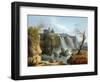 The Falls of Tivoli, 1768-Hubert Robert-Framed Giclee Print