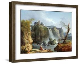 The Falls of Tivoli, 1768-Hubert Robert-Framed Giclee Print