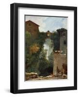 The Falls of Tivoli-Jean-Honoré Fragonard-Framed Giclee Print