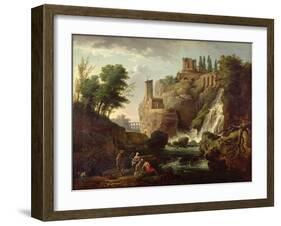 The Falls of Tivoli-Antoine Charles Horace Vernet-Framed Giclee Print