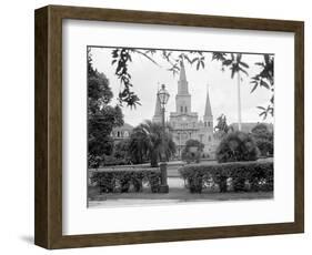 The Famed Old St. Louis Cathedral Faces Jackson Square or Place D'Armes-null-Framed Photographic Print