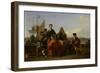 The Families and the Hooghe Bakhuysen the Meal at the Mussel Jetty at the IJ in Amsterdam-Ludolf Bakhuysen-Framed Art Print