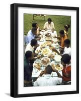 The Families of Tally and Cornell Adams Come Together for Sunday Dinner-John Dominis-Framed Premium Photographic Print