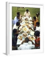 The Families of Tally and Cornell Adams Come Together for Sunday Dinner-John Dominis-Framed Photographic Print