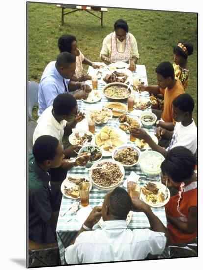 The Families of Tally and Cornell Adams Come Together for Sunday Dinner-John Dominis-Mounted Photographic Print