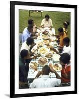 The Families of Tally and Cornell Adams Come Together for Sunday Dinner-John Dominis-Framed Photographic Print