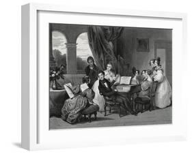 The Family Concert-Achille Deveria-Framed Giclee Print