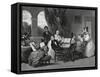 The Family Concert-Achille Deveria-Framed Stretched Canvas