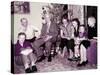 The Family Gathers around the Christmas Tree, Ca. 1956-null-Stretched Canvas