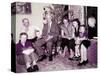 The Family Gathers around the Christmas Tree, Ca. 1956-null-Stretched Canvas