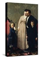 The Family Guidini, 1873-Giacomo Favretto-Stretched Canvas