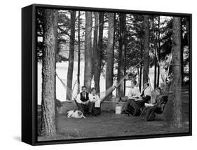 The Family Has Picnic Among the Pines, Ca. 1900-null-Framed Stretched Canvas