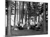 The Family Has Picnic Among the Pines, Ca. 1900-null-Mounted Photographic Print