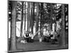 The Family Has Picnic Among the Pines, Ca. 1900-null-Mounted Photographic Print