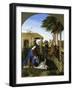 The Family John the Baptist Visiting with the Holy Family, 1817-Julius Schnorr von Carolsfeld-Framed Giclee Print