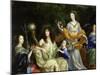 The Family of Louis XIV (1638-1715) 1670-Jean Nocret-Mounted Giclee Print