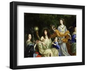 The Family of Louis XIV (1638-1715) 1670-Jean Nocret-Framed Premium Giclee Print