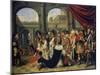 The Family of Persian King Darius Standing before Alexander the Great-Wolfgang Heimbach-Mounted Giclee Print