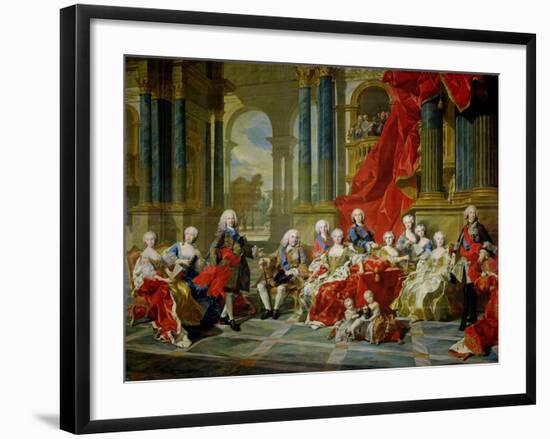 The Family of Philip V, 1743-Louis-Michel van Loo-Framed Giclee Print