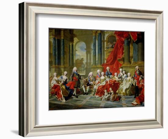 The Family of Philip V, 1743-Louis-Michel van Loo-Framed Giclee Print