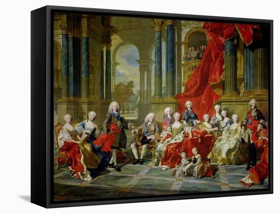 The Family of Philip V, 1743-Louis-Michel van Loo-Framed Stretched Canvas