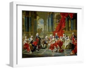 The Family of Philip V, 1743-Louis-Michel van Loo-Framed Giclee Print