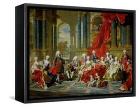 The Family of Philip V, 1743-Louis-Michel van Loo-Framed Stretched Canvas