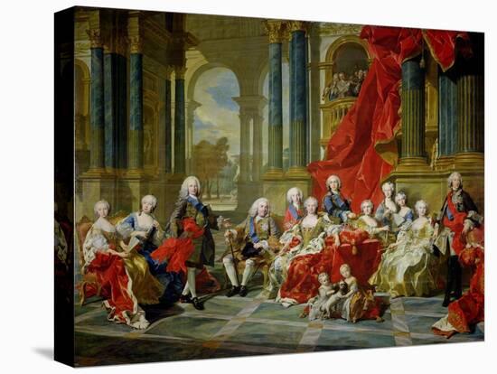 The Family of Philip V, 1743-Louis-Michel van Loo-Stretched Canvas