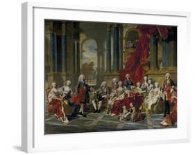 The Family of Philip V, King of Spain, 1743-Louis Michel Van Loo-Framed Giclee Print