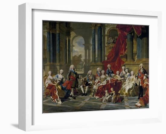 The Family of Philip V, King of Spain, 1743-Louis Michel Van Loo-Framed Giclee Print