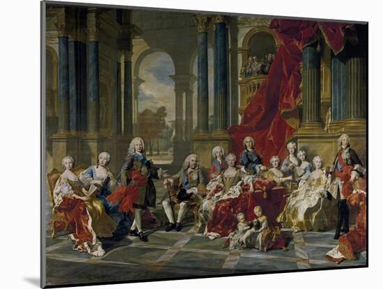 The Family of Philip V, King of Spain, 1743-Louis Michel Van Loo-Mounted Giclee Print