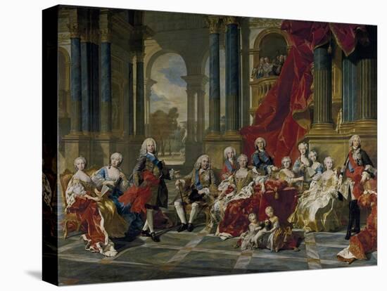 The Family of Philip V, King of Spain, 1743-Louis Michel Van Loo-Stretched Canvas