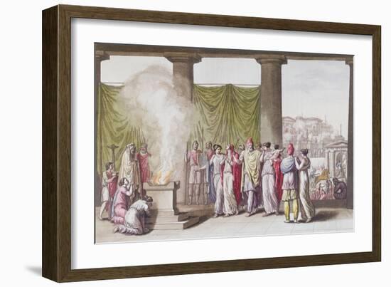 The Family of Priam after the Departure of Hector-Angelo Monticelli-Framed Giclee Print